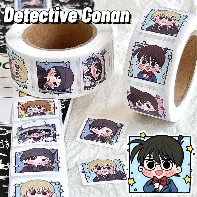 500 szt. Naklejki Anime detektyw Conan Kawaii Kaitou Kiddo walizka na laptopa deskorolka gitara na telefon Cartoon naklejki na prezent dla dzieci