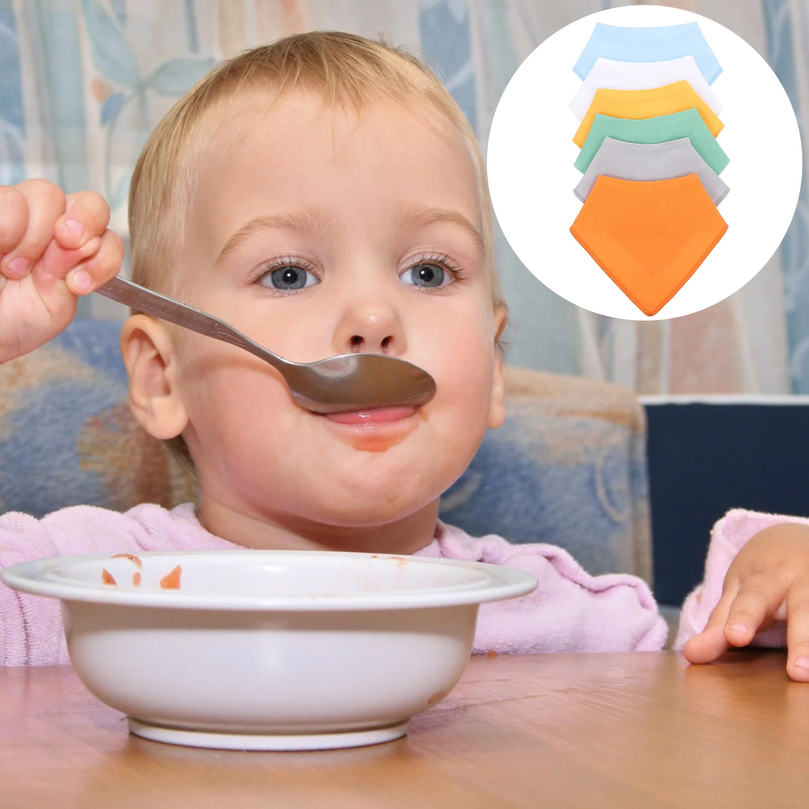 

6 шт., детские нагрудники-банданы, впитывающие милые красочные мягкие нагрудники для слюней, полотенце для слюны для новорожденных, подарок для детского душа, полотенце для слюны