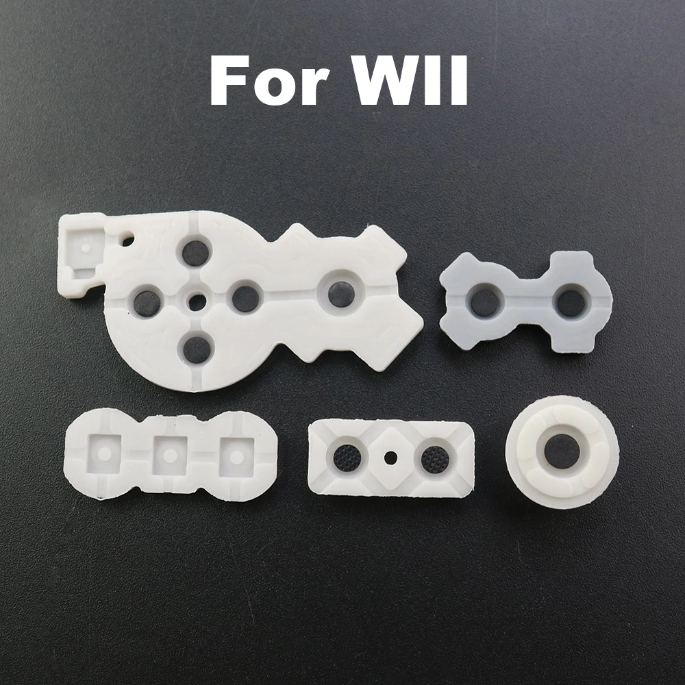 1Set Conductive Rubber Pad for GameBoy GBA GBC GBP  AB D-pad Button Pad For SFC NDSI NGC NDSL N64 3DS Wii SAGE Controller Parts