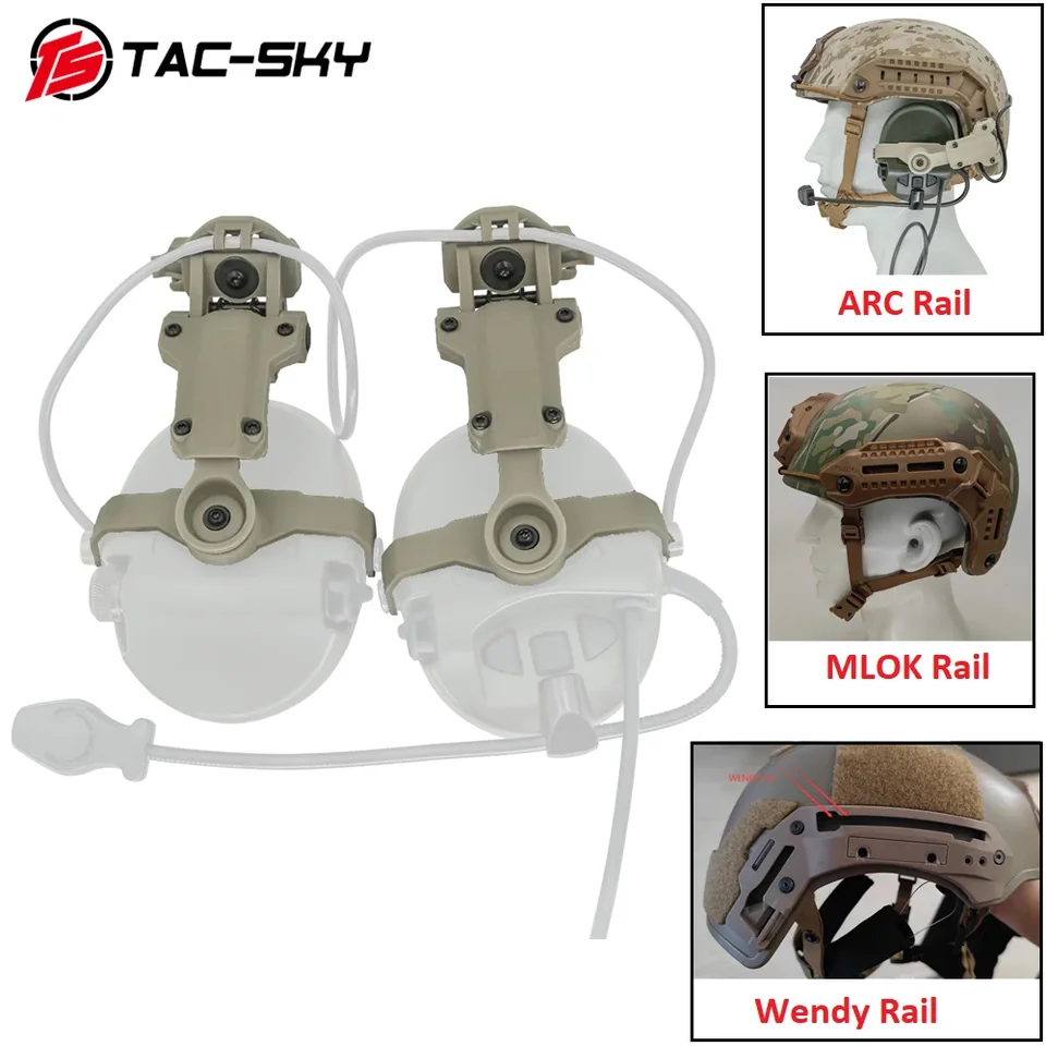 TS TAC-SKY Tactical Headset SORDIN Helmet Mount Adapter Compatible
