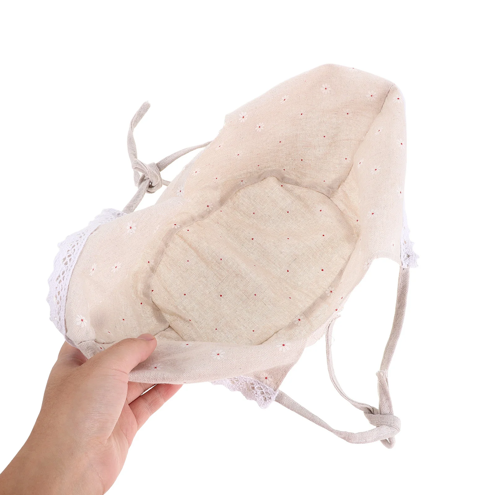 

Oval Wicker Picnic Basket Liners Daisy Pattern Fabric Insert Decorative Bread Storage Basket Cloth Replacement