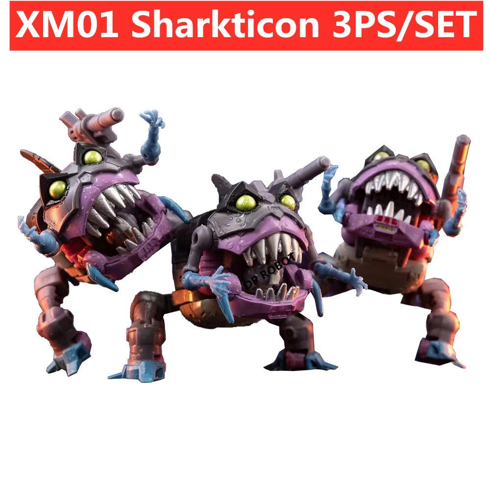 XIAOMO   XM-01 XM01 Sharkticon Shark Squad 3PCS/SET Action Figure Collection Robot Toys With Box