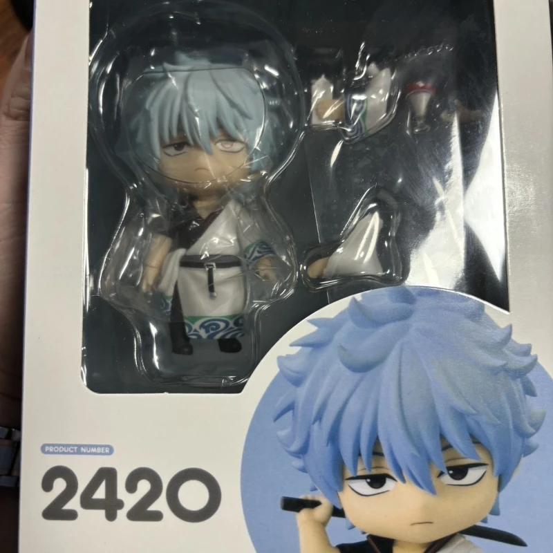 

10cm Gintama Anime Figure #2420 Sakata Gintoki Action Figure Humorous Man Figurine PVC Collection Model Doll Toys Birthday Gifts