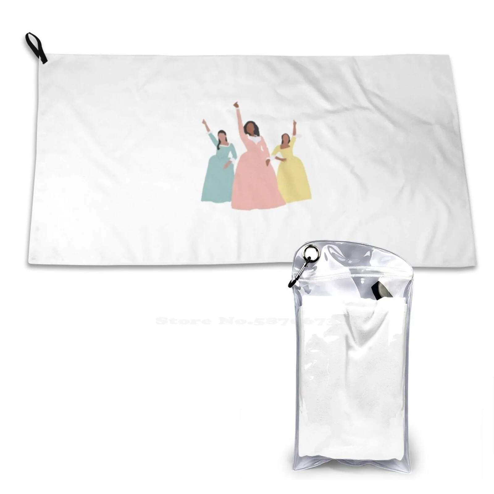 Schuyler Sisters Pattern Soft Face Towel Home Outdoor Schuyler Sisters Eliza Peggy Angelica Alexander Lin Manuel Miranda