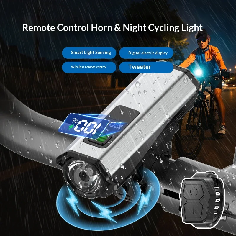 OFFBONDAGE 1000LM Bicycle Front Light MTB Bike Tail Light USB Charging Digital Display Cycling Sense Headlight Flashlight Rear