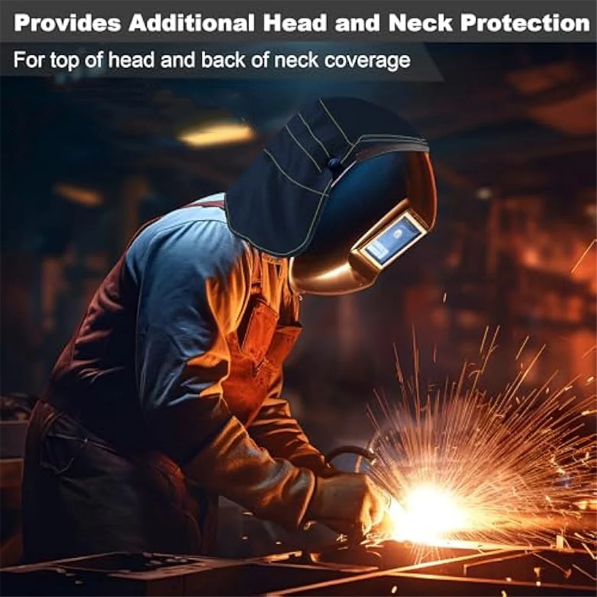 A98TWelding Helmet Cover, Helmet Extended Cover,for Welding Helmets ,Durable Welder Hat Protective Caps for Women & Men A