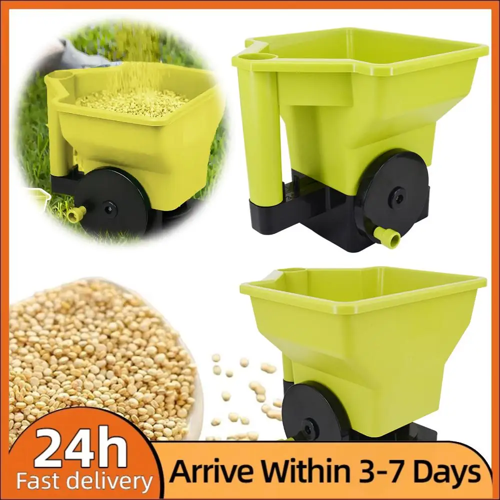 

Multi-Purpose Rotary Spreader with Adjustable Crank Handheld Grass Seed Spreader for Grass Seed Fertilizer Salt