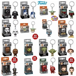 FUNKO POP Star Wars Hera Syndulla AHSOKA BO-KATAN Leiya IG-11 Chubacca R2-D2 Darth Vader Stromtrooper Pocket Pop Keychain Toys