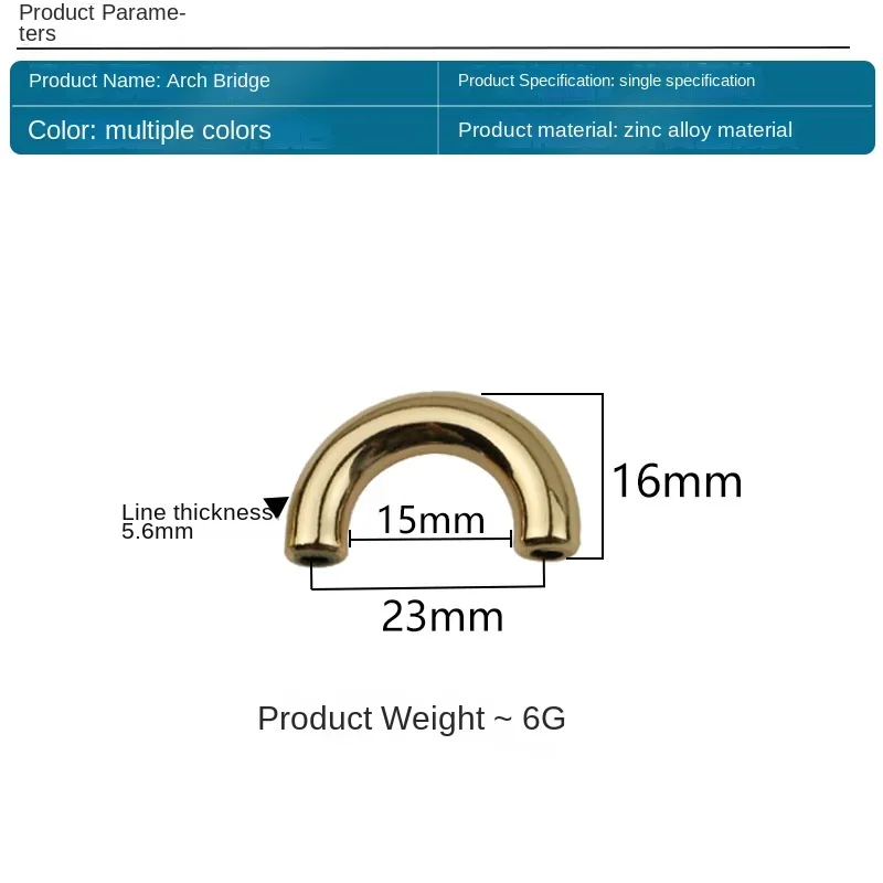 High Quality 15mm Hardware Handbags Accessories Bags Strap Garment Decoration D Ring Buckles