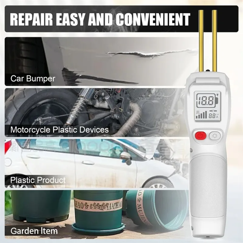 Car Bumper Soldering Gun Cordless Plastic Welder Gun USB Rechargeable Welding Machine for Bumper Repair and Other Plastic Repair