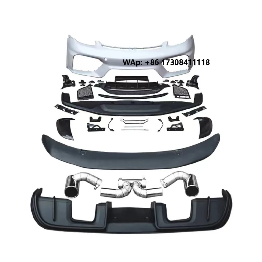 Car Body Kit for  Cayman 718 to GT4 2017- Including Front Bumper Assembly with Grille,rear Diffuser