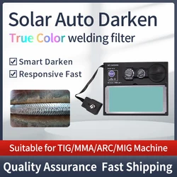 Solar Auto Darkening Filter Welding/Polish Mask/Helmet/Welder Cap/True color Welding Lens/PlasmaCuting Tool