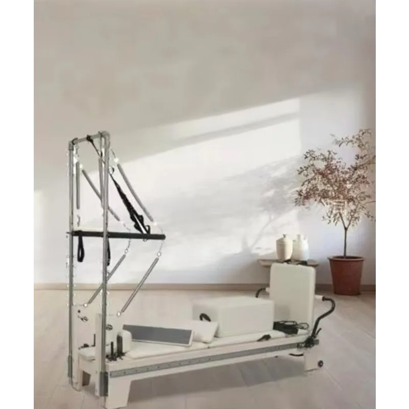 

YIYIN Factory Direct Selling Fitness Pilates Core Bed Custom Logo Color Yoga Maple Wood Two In One Pilates Reformer Gy