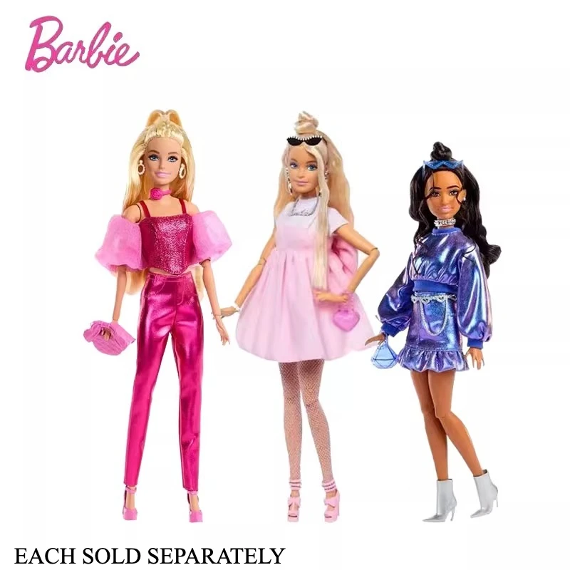

Ассорти оригинальных Mattel Barbie Deluxe Style, блондинка, кукла для девочек, шарнирные суставы, игрушки для детей, подарки на день рождения, Рождество
