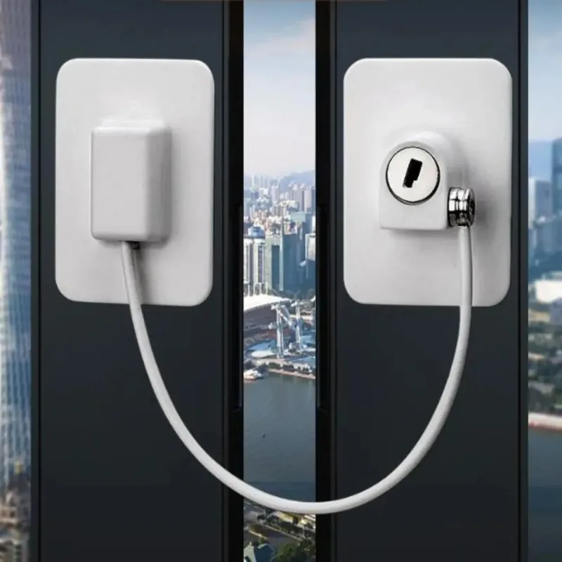 Child Cable Lock with Key Pet Window Restrictor Safety Lock 