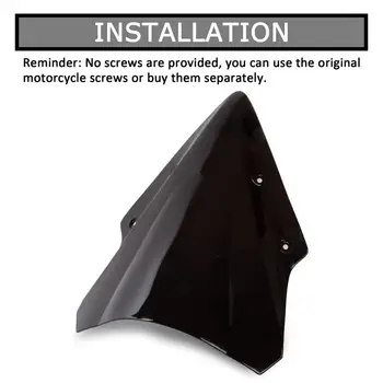 가와사키 닌자 650 ER6F 2017, 2018, 2019용 레이싱 윈드실드/윈드스크린/윈드 디플렉터 더블 버블 오토바이 액세서리 6 best sales 닌자 650 2017 - №6