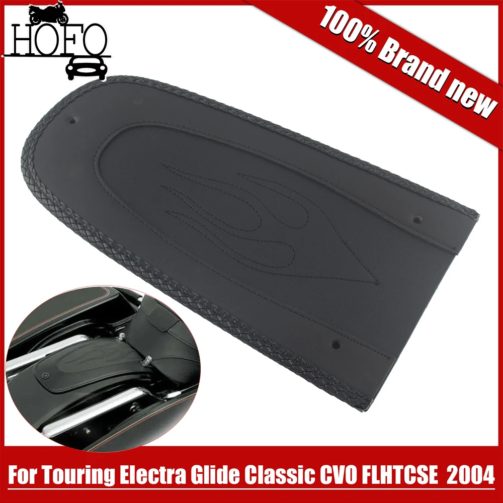 

Motorcycle Rear Solo Seat Fender Bib Black PU Leather Pad For Harley Touring Electra Glide Classic FLHTC Road Glide Road King