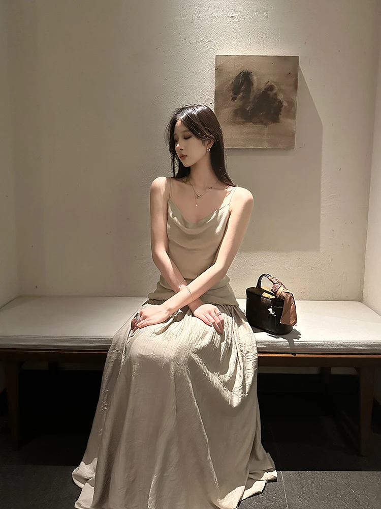 

Ele Design oulder Baring Neline Svel Slim Fit Women's Top Commute Sle Pure Color Summer New Arrival