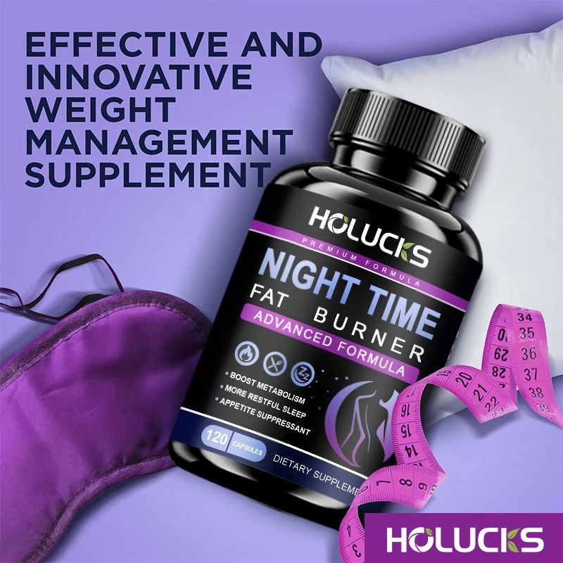 Extra Strength Night Time Fat Burner Supplement, Support Fast Sleep Onset, Boost Metabolism, Suppress Cravings, Cortisol Balance