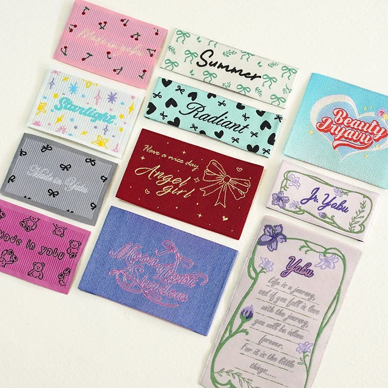 Clothing  label spot color woven mark handmade DIY label  A