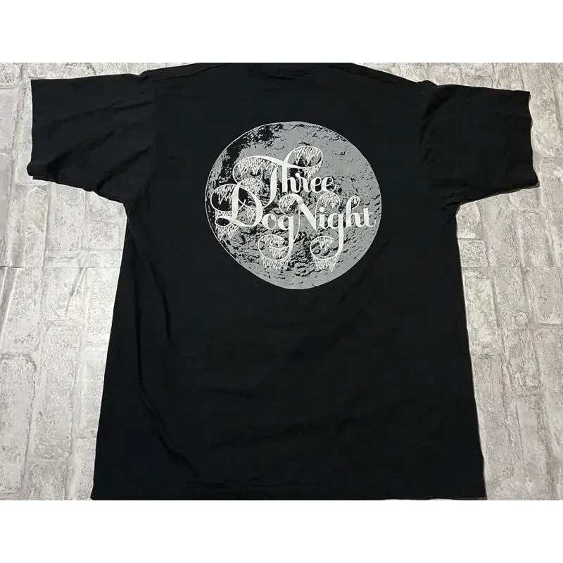 Three Dog Night Vintage Band Black Tour T Shirt 100 Cotton Adult