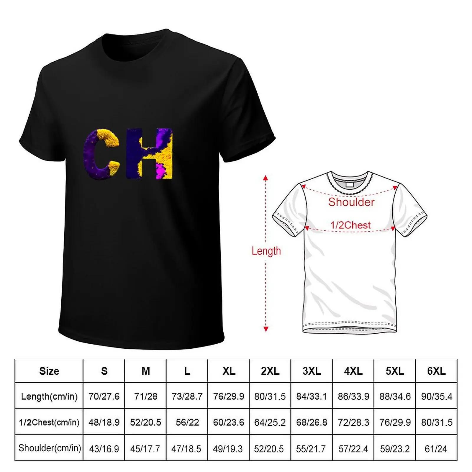 letter CH, monogram. typography collage. ABC art. gift T-Shirt Work Utility Casual Tee Shirt