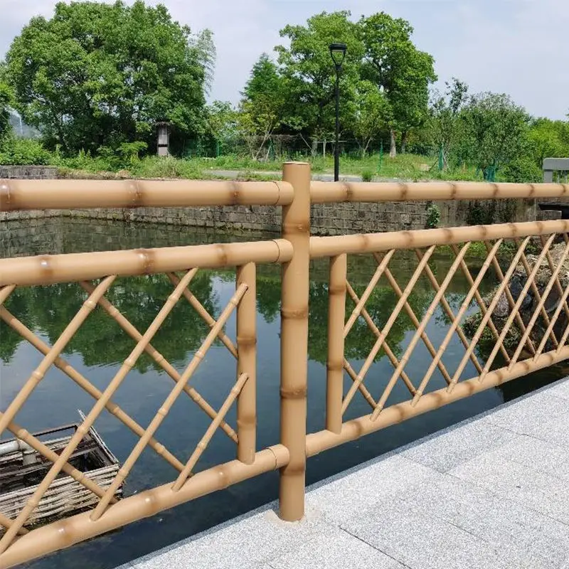 Stainless Steel Imitation Bamboo Guardrail Fence for River safety protection