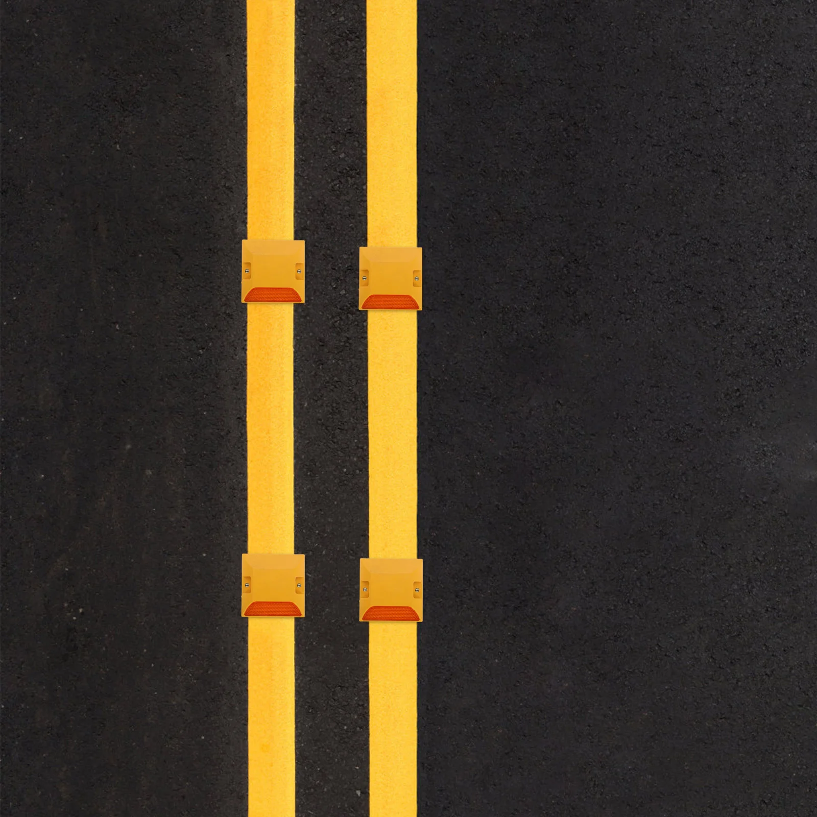 2 قطعة ترصيع الطريق العاكسة علامات الأرض لسلامة الرصيف على الطرق السريعة أجهزة التحكم في حركة المرور البلاستيكية المرتفعة #1