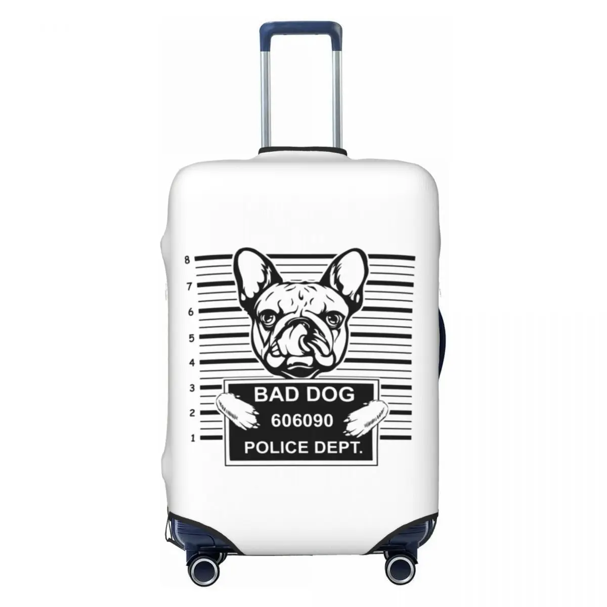 

Custom French Bulldog Bad Dog Funny Travel Luggage Cover Washable Frenchie Pet Suitcase Cover Protector Fit 18-32 Inch