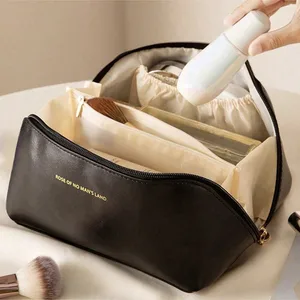 حقيبة مستحضرات التجميل للسفر ذات سعة كبيرة للنساء حقيبة جلدية محمولة حقيبة غسيل الحمام مجموعة أدوات الزينة متعددة الوظائف أفضل 9 حقائب يد جلدية نسائية مبيعا - رقم 1