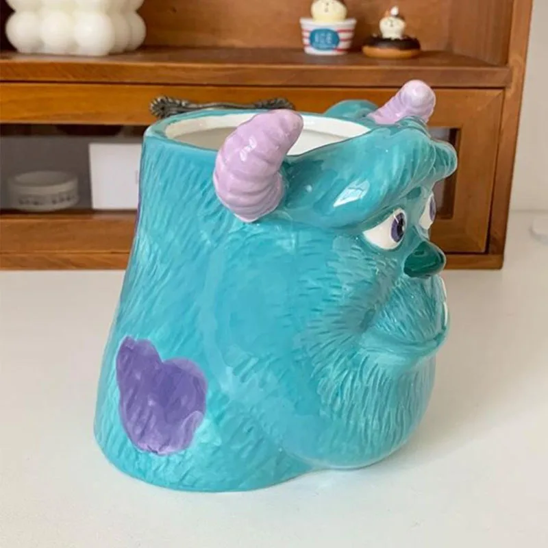 Disney Monsters Sulley Mike Ceramics Action Figure Dolls Sulley Mike Drinking Cup Mugs Coffee Cup Kids Gifts