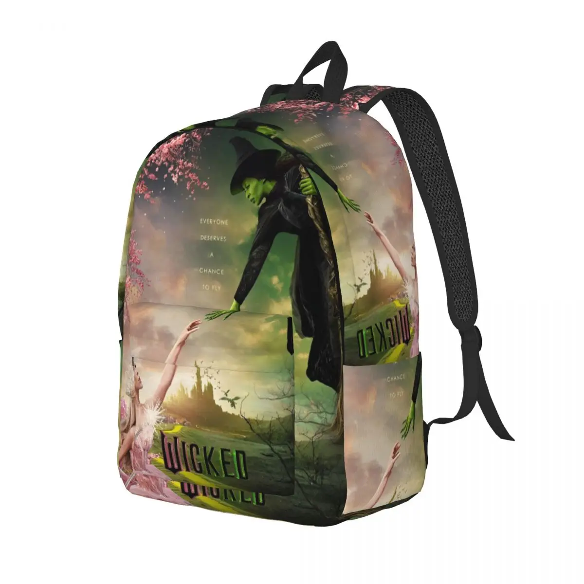 Wicked Elphaba & Glinda Tonal Cool Backpack Sports High School Work Magic Movie Daypack for Men Women College Canvas Bags