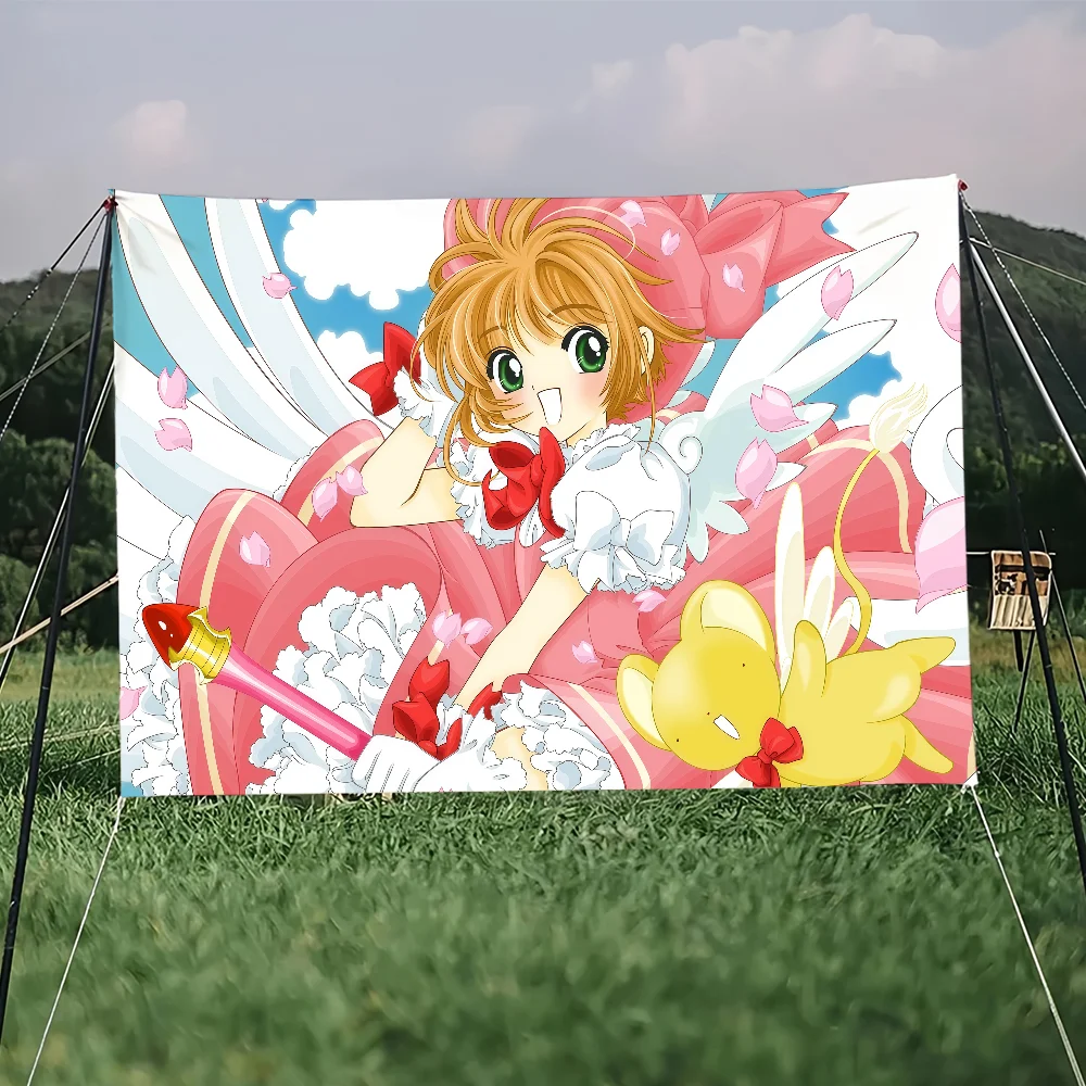 Anime C-Cardcaptor S-SakuraE-E flag Art Sci Fi Room Home Decor Wall Mount Home Decor Banner