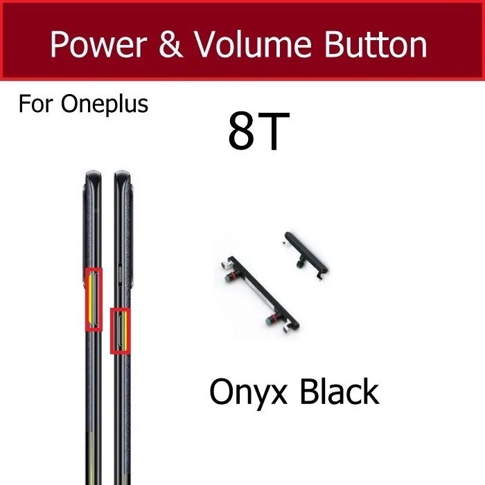 1 Set Side Audio Control Volume + Power Button Keys For Oneplus 8 8 Pro 8T On OFF Mute Button Keypad Replacement Repair Parts