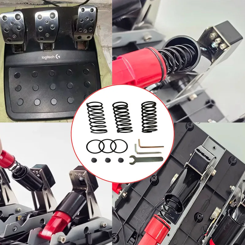 سيارة 3 قطعة/المجموعة ترقية وزارة الدفاع الفرامل وخنق وقابض دواسة الربيع كيت ل LOGITECH G25 G27 G29 G920 عجلة السباق