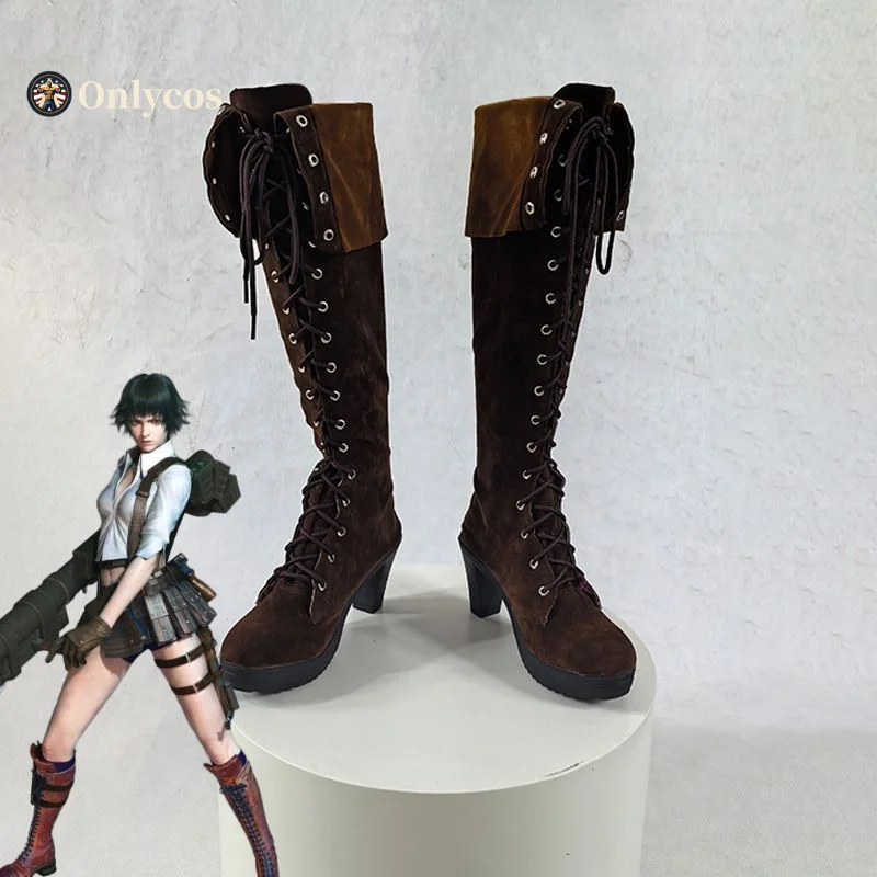 รองเท้าแฟนซีสำหรับคอสเพลย์ตัวละครหญิงจากเกม Devil Cry 4 สำหรับงานปาร์ตี้ฮาโลวีน อุปกรณ์เสริมจาก Onlycos