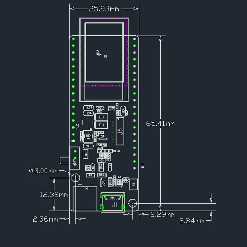 T-Koala Esp32 Módulo Wifi e Bluetooth Placa de Desenvolvimento de 4Mb Baseada Esp32-Wrover-B