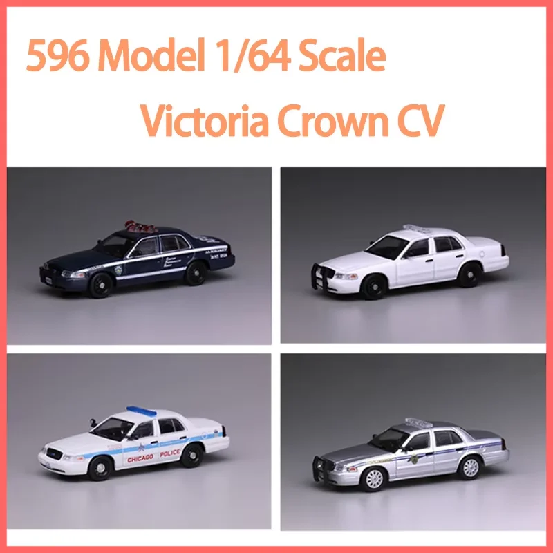 

596 Model 1/64 Scale Victoria Crown CV Police Painted Diecast Alloy Model Car for Collection& Display