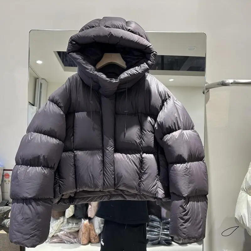 جديد إمرأة أسفل معاطف فضفاضة عادية الشتاء مقنعين الإناث الأبيض بطة أسفل سترة الكورية الراحة الدافئة سترات أبلى الموضة #1