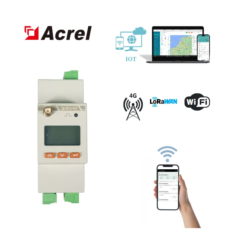 Acrel ADW310/HJ/D16 Fault Detection 4G Communication Din Rail Single Phase Wireless Energy Meter