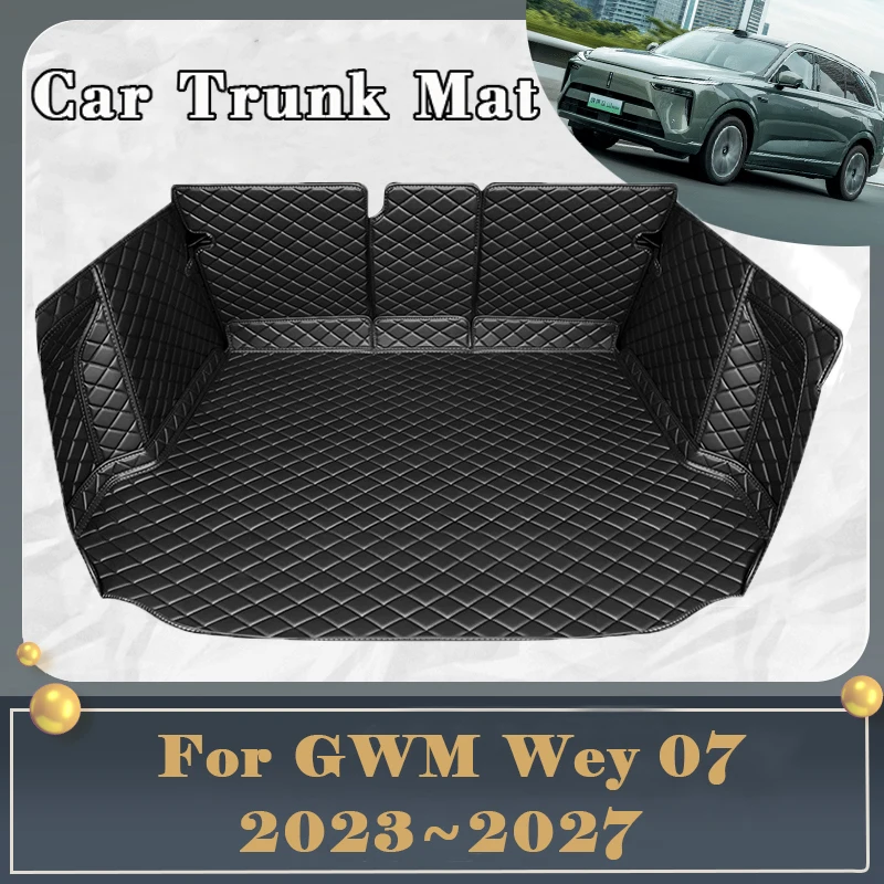 Car Trunk Mat For GWM Wey 07 Lanshan 2023 2024 2025 2026 2027 Dirt-resistant Fully Mat Luxury Rear Cargo Tray Auto Accessories