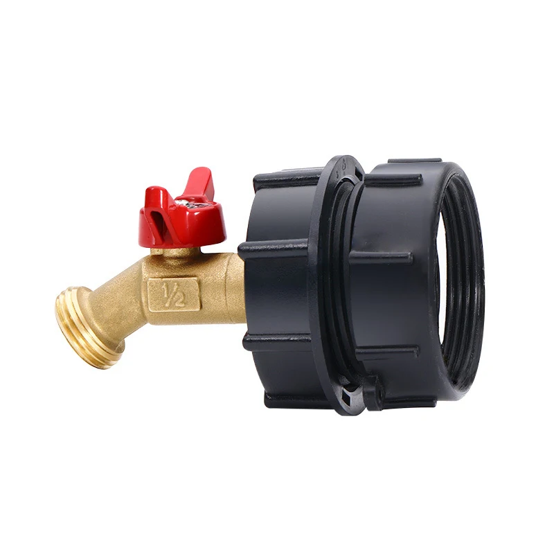 

IBC Tank Use Black Plastic IBC Tank Fittings S60X6 Coarse Threaded Cap 60Mm Female Thread To 1/2 " 3/4" 1 " Adapter Connector