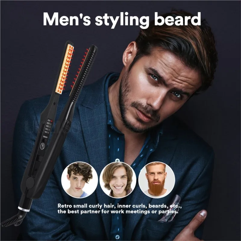 

Профессиональный мини-выпрямитель для волос, бигуди 2 в 1, утюжок, маленькая тонкая пластина, мужские инструменты для выпрямления коротких волос, щипцы для завивки волос