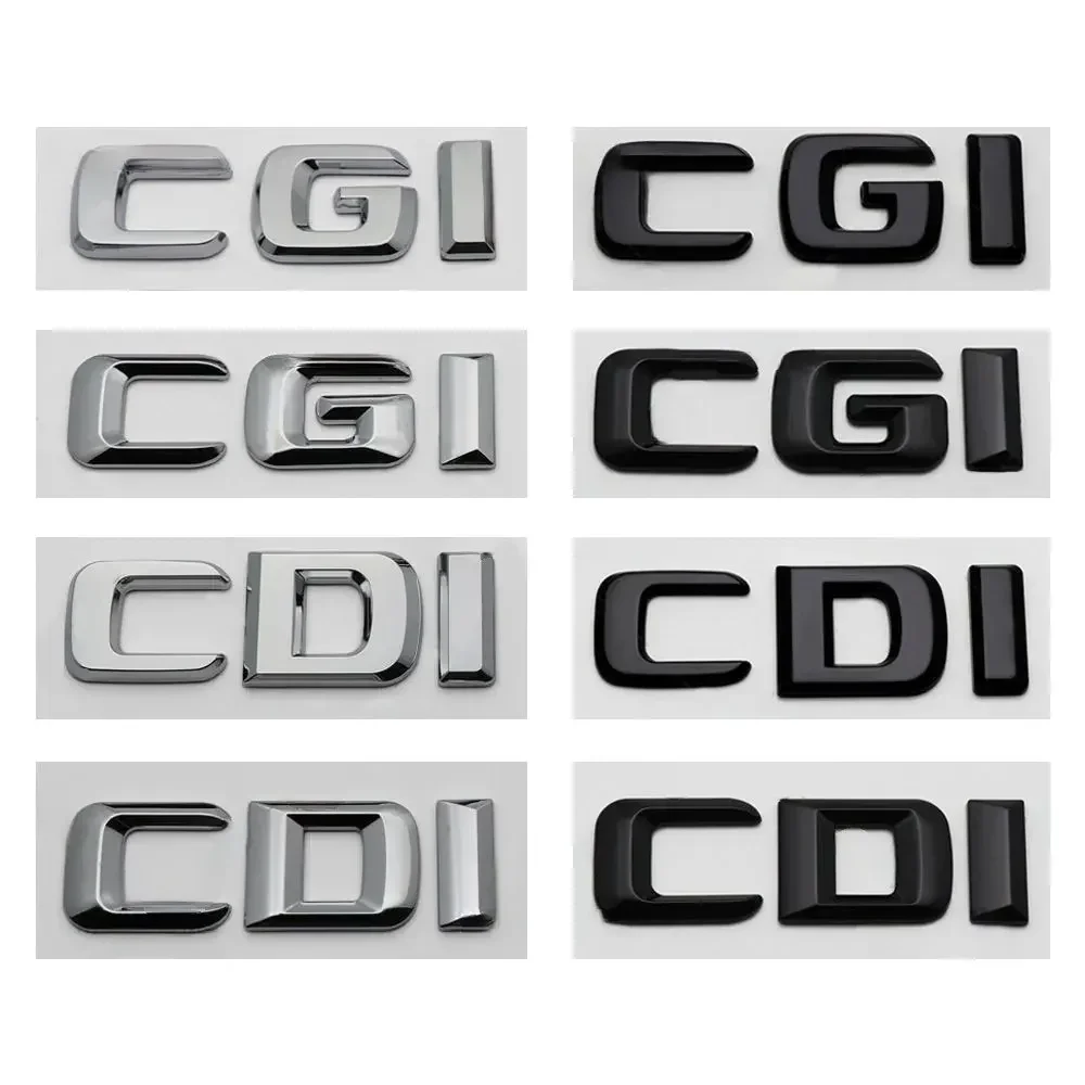 ABS CGI CDI Logo Car Fender Side Emblem Sticker Tail Trunk Badge for Mercedes Benz S350L E260L C200 W213 W204 W205 W207 SLK GLE