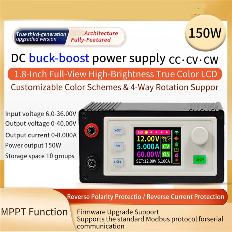 وحدة AA60-SK150S CNC + Wifi: منظم جهد تنحى تيار مستمر عالي الأداء، جهد ثابت وتيار، 8 أمبير 150 وات