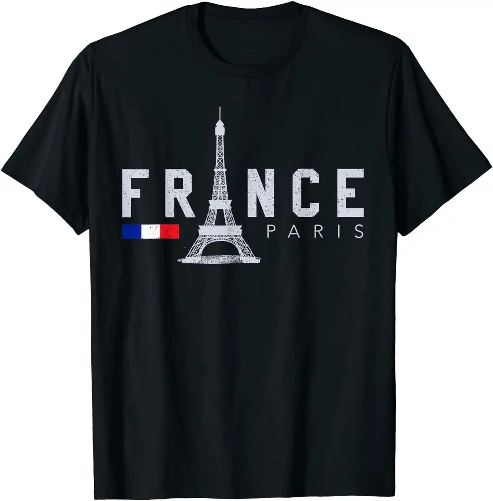 

France Paris, French Flag Eiffel Tower T-Shirt Anime Graphic T-shirts For Men Clothing Women Short Sleeve Tees Vintage