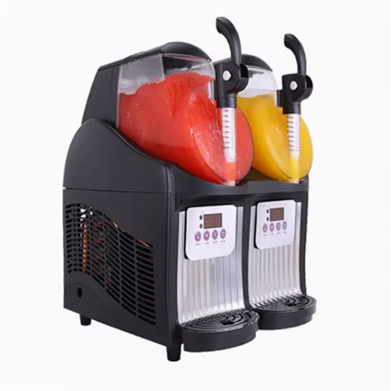 Double Tank Electric Automatic Slush Maker Machine Electric Snow Melting Machine Commercial Slush Maker