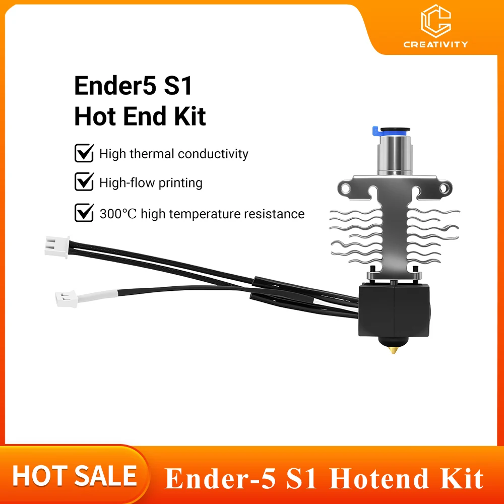 

Creativity Extruder Hotend Kit Replacement for Ender-5 S1 3D Printer 300 Degree Temperature High Speed Ender5 S1 Nozzle Hot End