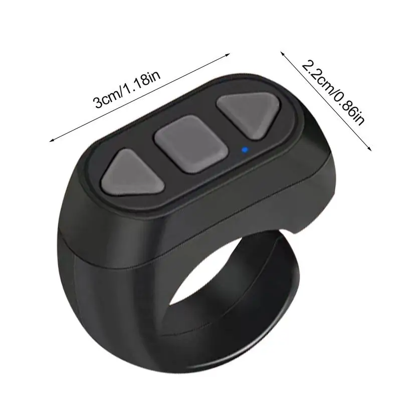 Scrolling Ring Wireless Finger Shutter Remote Control Page TurnerMobile Phone Controller Bluetoothcompatible For Home Travel