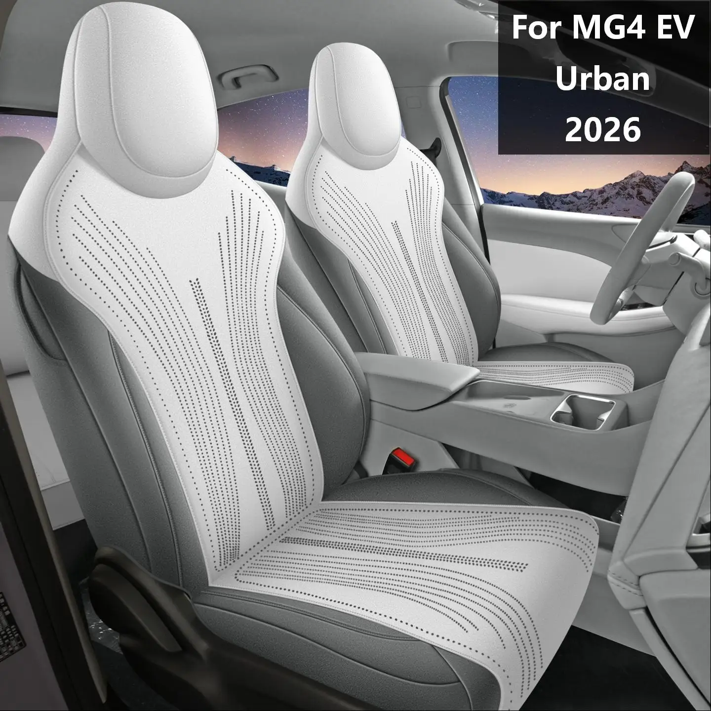 5 Seats Car Seat Covers Front Full Wrap Rear Half Wrap Performance Upholstery Fabric Fit MG4 EV Urban 2026 Auto Seat Protector